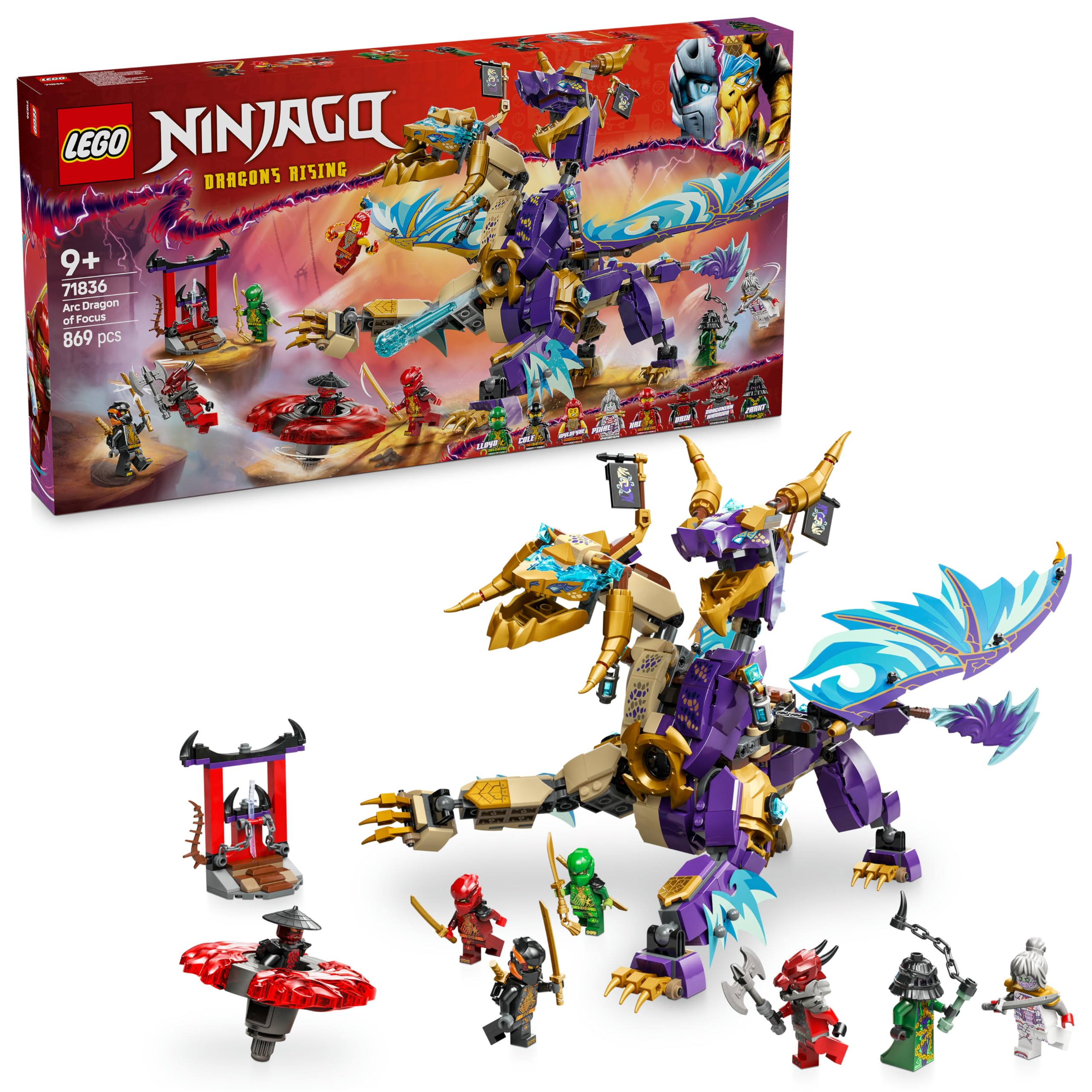 LEGO NINJAGO Odak Ark Ejderhası 71836-9 Yaş Üzeri Kız ve Erkek